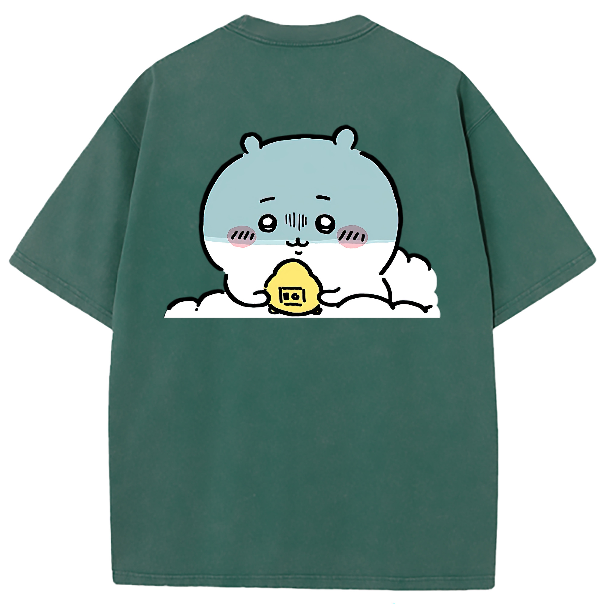 （画像用） ちいかわ ちいかわ Chii-kawa chiikawa 綿100% ヴィンテージ風 半袖Tシャツ（背面プリント）